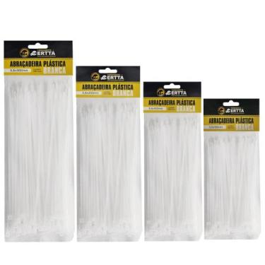 Imagem de Abraçadeiras Nylon Lacre Tairape Cinta Plástica Com 10 15 20 30cm Bran