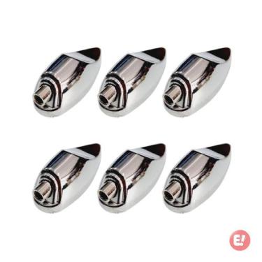 Imagem de Kit 6 Canoas Para Tom Surdo Caixa Bateria 19.09 Cromada - Spanking