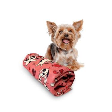 Imagem de Manta/Cobertor Microfibra Pet Cachorro Apaixonado 70x100 - PRESENTE-BR