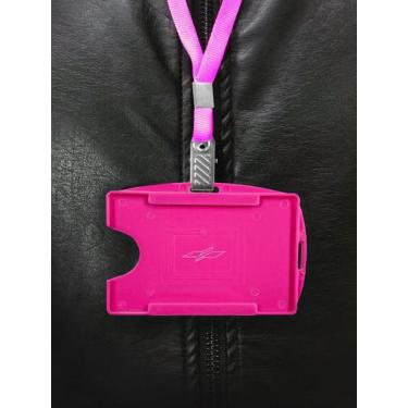 Imagem de 10 Cordões + 10 Protetores de Crachá Rosa - Mares
