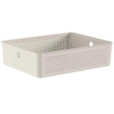 Imagem de Cesto Caixa 8,2L Organizador OU Flow Bege 9cm x 27cm x 34cm