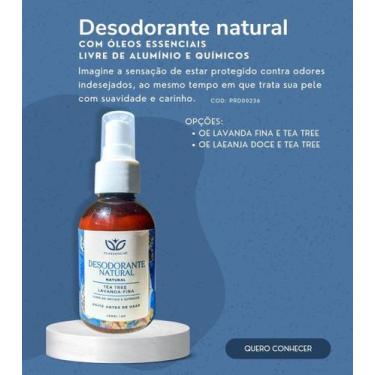 Imagem de Desodorante natural vcessencial com óleo essencial de melaleuca