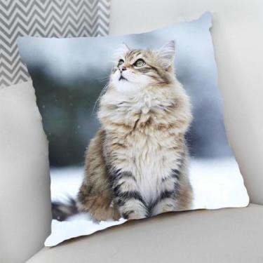 Imagem de Almofada Decorativa Cheia c/ Zíper Gatos Cat Felino - Deluzz, Siberian