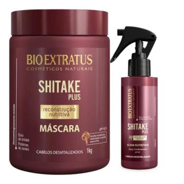 Imagem de Kit Shitake finalização nutritiva 1 Máscara 1kg 1 Spray Elixir 100ml -
