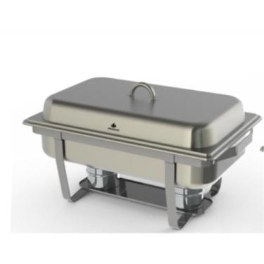 Imagem de Rechaud Retangular 2 Cubas Gn1/2 Inox Pr111 - PROGAS