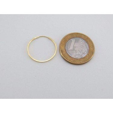 Imagem de Brinco Feminino De Argola Redondo Em Ouro 18k - DG Presentes