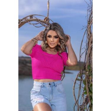 Imagem de Cropped - Tecido modal com muito elastano (Rosa) - Maricota Style