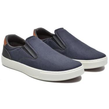 Imagem de Sapatenis Masculino Slip On Lona - Pettinari, Marinho, 39
