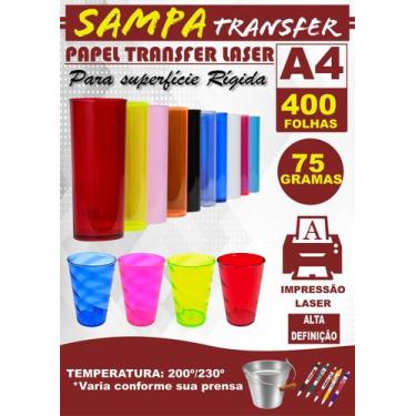 Imagem de Papel transfer laser 75 gramas a4 400 folhas - Sampatransfer