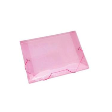 Imagem de Pasta Plástica Escolar Rosa Ofício Fina Pp Acp 10un