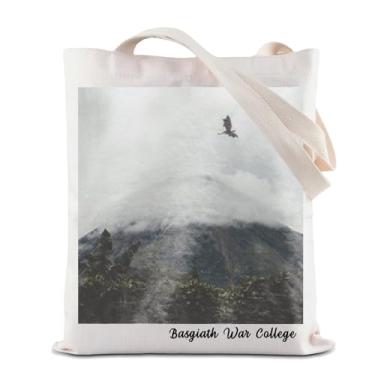 Imagem de ZJXHPO Fourth Wing Tote Bag Dragon Rider reutilizável mercearia saco de compras leitor fantasia bolsa bolsa de mão Basgiath War College, Bolsa Basgiath War, Medium