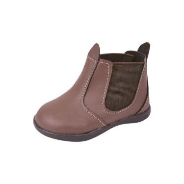 Imagem de Botina Infantil Bebê Menino Elástico Marrom - Raniel Calçados, 20