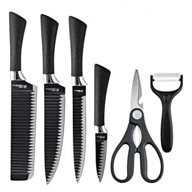 Imagem de Conjunto De Facas Aço Inox 6 Peças Antiaderente Gourmet 1 Un - EVDRTVE