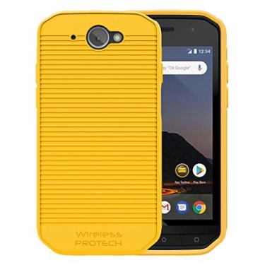 Imagem de Wireless PROTECH Capa compatível com CAT S48C. Capa fina flexível e robusta com proteção contra quedas (amarela)