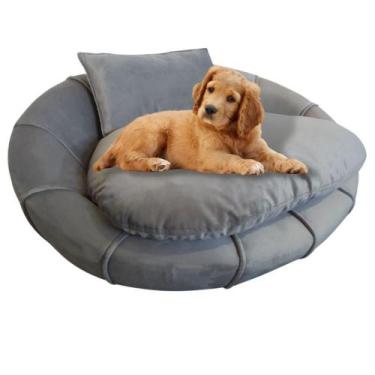 Imagem de Caminha Casinha Mini Poltrona Para Cachorro Pet Cloe Cinza - Larbelle 