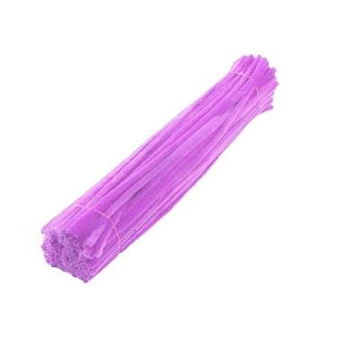 Imagem de Haste de Chenille 30 cm - Lilás - 100 unidades - Artlille