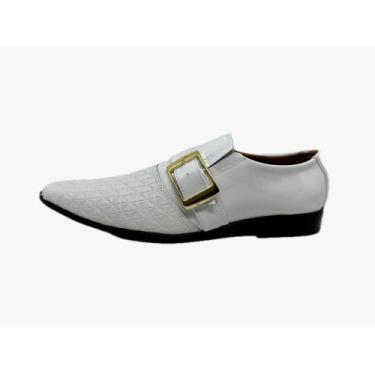 Imagem de Sapato Masculino Italiano Em Couro Branco Ref: D862 - ART SAPATOS, 40