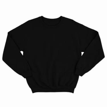 Imagem de Moletom Unissex Blusa de Algodão - Lisa  - Street Vogue, Preto, GG