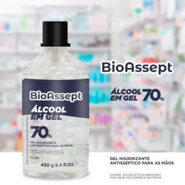 Imagem de Álcool Em Gel 70 Antisséptico Higienizador De Mãos BioAssept 450G. - B