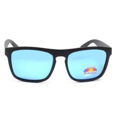 Imagem de Óculos Masculino De Sol Quadrado Lentes Polarizadas + Case Envio Imedi