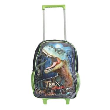 Imagem de Mochila Escolar de Rodinhas Dinossauro T-Rex Reforçada - Clio Style
