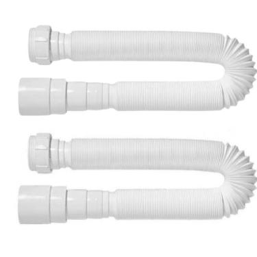 Imagem de Kit 2 Sifão Pia Cozinha Tanque Lavatório 1,5mt Longo Liege