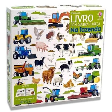 Imagem de Livro - Na fazenda: Livro com quebra cabeça