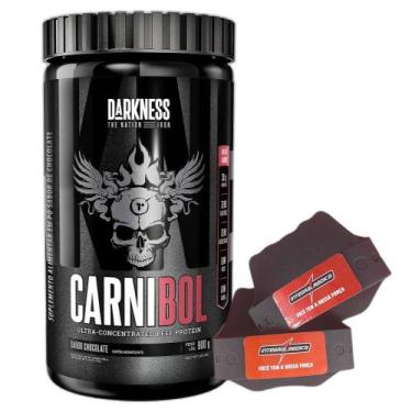 Imagem de Carnibol Isolado Hidro 900g Chocolate Luva Vermelho Darkness