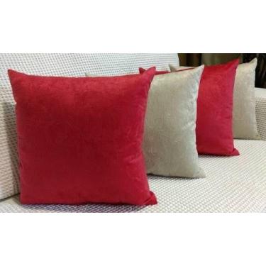 Imagem de Kit 6 Capas De Almofadas Sued Lisas 2 Cores 45x45 Lindas - INGRID BORD