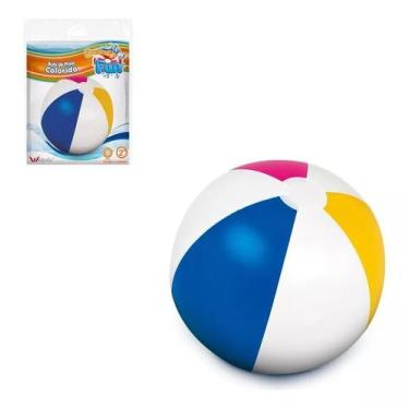 Imagem de Bola Inflável Gigante Colorida Festa Piscina Praia Funs 40cm - J002294