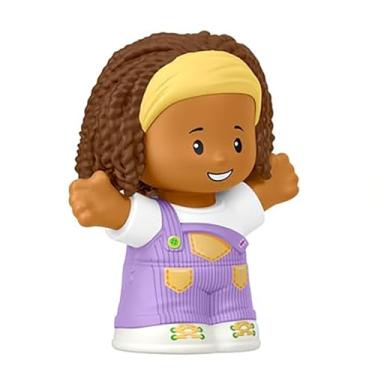 Imagem de Fisher-Price Replacement Part for Collectible Little People Dollhouse Schoolhouse Playground Playset JCW82 - Replacement African American Little Girl Figure Wearing Purple Overalls