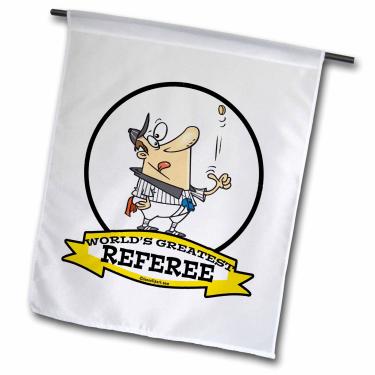 Imagem de 3dRose fl_103497_1 Bandeira de jardim desenho animado de profissão árbitro Funny Worlds Greatest Arbitee