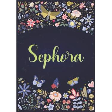 Imagem de Sephora: Carnet de notes A5 | Prénom personnalisé Sephora | Cadeau d'anniversaire pour fille, femme, maman, copine, sœur ... | Design: jardin | 120 pages lignée, Petit Format A5 (14.8 x 21 cm)