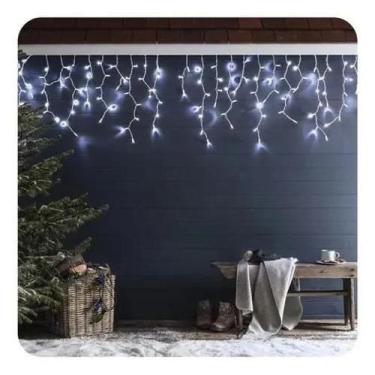 Imagem de Luz de Natal Cascata 400 LED Branco - 10m BIVOLT - IP44 - Global