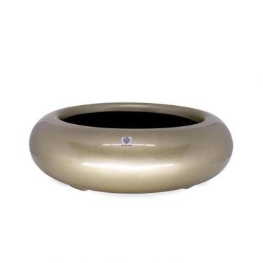 Imagem de Bacia Decorativa Redondo Ouro Velho M 13x40 Cm - DROSSI
