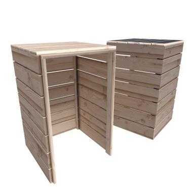 Imagem de Capa para Botijão de Gás em Madeira Pinus, 75cm, com Espaço para Filtro, Uso Interno e Externo