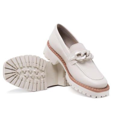 Imagem de Mocassim Sapato Feminino Plataforma Oxford Fivela Trançada-16 - rizzi 