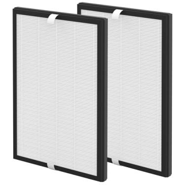 Imagem de Harebery Pacote com 2 filtros de substituição BAP20-HF, compatível com purificador Bagotte BAP20, filtragem de 3 estágios com pré-filtro, H13 True HEPA, filtro de carvão ativado