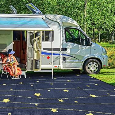 Imagem de Boulder Bee Tapetes para ambientes externos, tapete de palha de plástico, tapetes impermeáveis para acampamento ao ar livre, tapete de piquenique de secagem rápida, tapetes de praia reversíveis sem