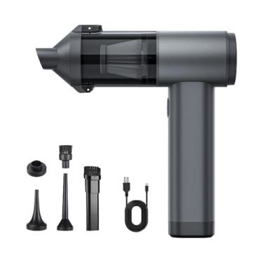 Imagem de Ioensy Pó de vácuo portátil Limpador de aspirador elétrico 680L/min Ferramentas de limpeza versáteis de espanador elétrico para piso de madeira Automotivo, Cinza