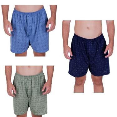 Imagem de Kit 3 Cueca Samba Canção Masculino Short Pijama Dormir malha - PIJAMAS