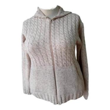Imagem de Jaqueta Feminina Touca Tricot Premium Mousse Plus Size Bolso-Feminino