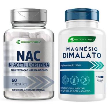 Imagem de Kit Magnesio Dimalato Nac 600mg 180cáps Ecomev