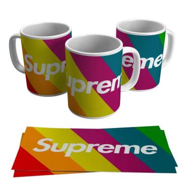 Imagem de Caneca Supreme Bandeira Lgbt Cores Roupa 325ml