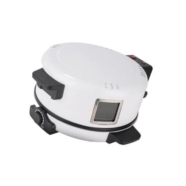 Imagem de Baoblaze Forno elétrico de Máquina elétrica para fazer pizza 1800W Panela antiaderente Máquina resistente para fazer pizza Ovos fritos Faça pizza para, Branco