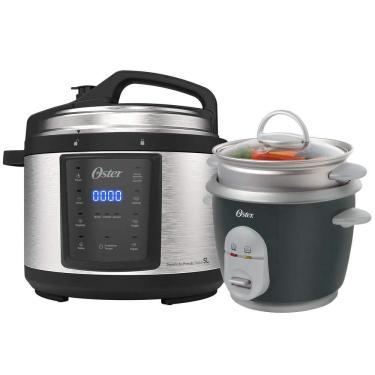 Imagem de Kit Panela De Pressão E Panela Elétrica De Arroz Oster 220V