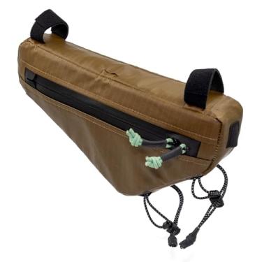 Imagem de ORUCASE Mini pacote de quadro HC - impermeável, bolsa pequena para bicicleta - universal, bolsa de ciclismo triangular - Estrada, cascalho, acessórios de bicicleta MTB, 2,4 L, coiote