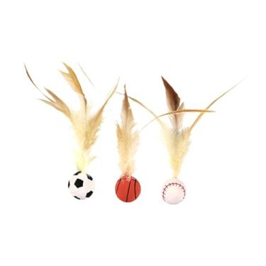 Imagem de Bothyi Cats Bouncy Ball com Penas, Brinquedos de Bola de Gatos Interativos para Animais de Estimação, Gatos Internos, Cachorro