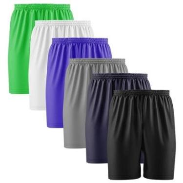 Imagem de Kit 6 Calção Short Futebol Basquete Vôlei Bermuda Dry Treino Academia-Masculino