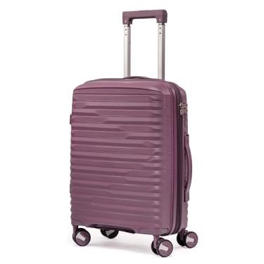 Imagem de Mala De Bordo 10Kg Polipropileno Medidas 55x35x25cm Padrão Anac Mala De Viagem Pequena De Mão 8 Rodas 360° Cadeado Integrado Zíper Antifurto Rígida Leve Carry-On (ROXO, Pequeno)